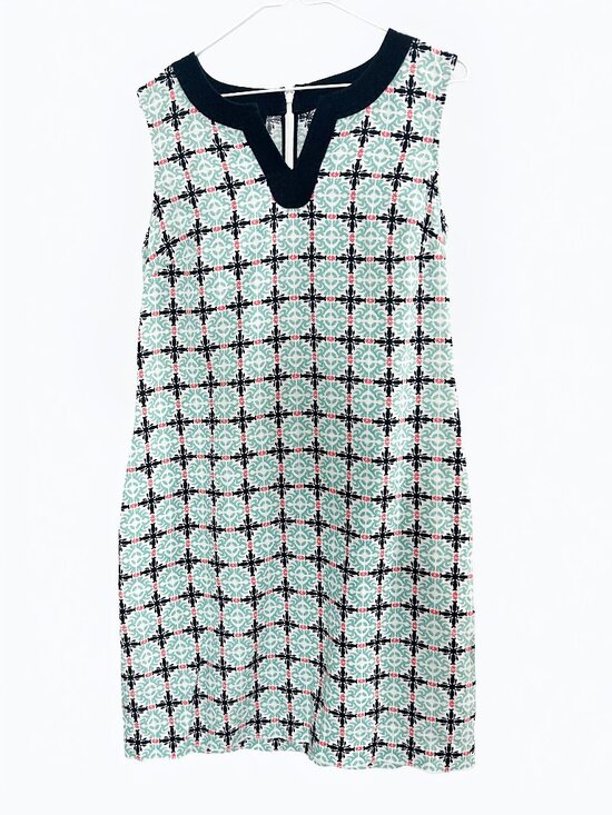 Talbots Dresses & Skirts - Talbots Linen Blend Geometric Sleeveless Knee Length Dress Size 6